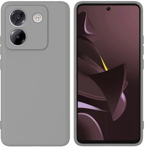 Poco M7 Pro Uyumlu Silikon Kılıf - Kamera Korumalı Esnek Pastel Renk Kapak - Gri