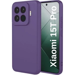 Xiaomi 15T Pro Uyumlu Silikon Kılıf - Kamera Korumalı Esnek Pastel Renk Kapak - Mor