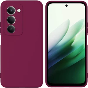 Redmi 15 Uyumlu Silikon Kılıf - Kamera Korumalı Esnek Pastel Renk Kapak - Bordo