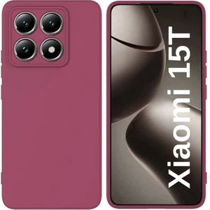 Xiaomi 15T Uyumlu Silikon Kılıf - Kamera Korumalı Esnek Pastel Renk Kapak - Bordo