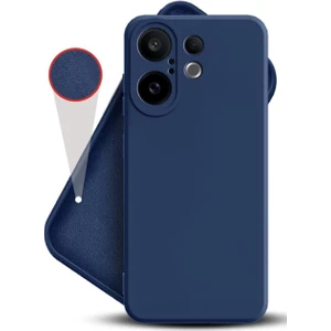 Vivo X200 Fe Uyumlu Silikon Kılıf - Kamera Korumalı Esnek Pastel Renk Kapak - Lacivert