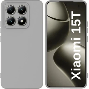 Xiaomi 15T Uyumlu Silikon Kılıf - Kamera Korumalı Esnek Pastel Renk Kapak - Gri