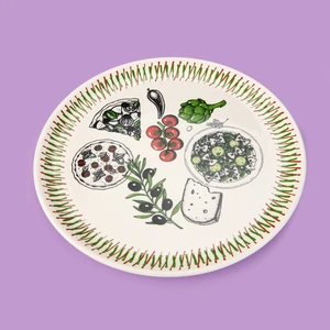 Kitchen The Best Pizza Tabağı - Renkli - 31 cm