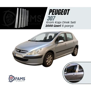 Peugeot 307 Krom Kapı Direk Seti 6 Prç P.çelik 2000 Üzeri