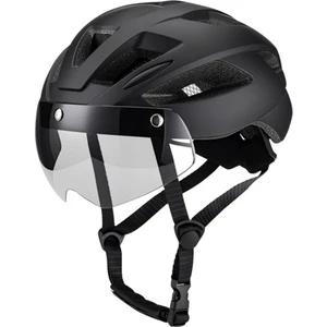 Yetişkin Bisiklet Kaskı, Işık Mikroshell, Erkek Kadınlar, Siyah Bisiklete Binmek Için 57-62CM Ön Cam ile Önerilen Uyum Ayarlaması (Yurt Dışından)