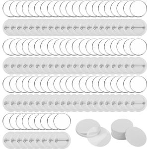 300 Set 32MM/1.25 Inç Boş Düğme Rozeti Parçaları Düğme Makinesi Için 58MM Düğme Parçaları, Dairesel Rozet Boş Düğme Pimleri (Yurt Dışından)