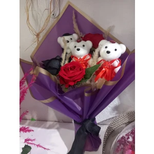 Gül ve Ayıcık Buket 3lü