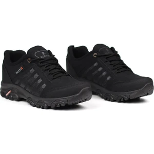 Erkek Siyah Füme Outdoor Trekking Ayakkabı Kaymaz Taban Suya Dayanıklı Hafif Rahat Günlük Yürüyüş ve Dağ Spor Ayakkabısı