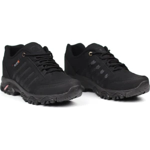 Erkek Siyah Outdoor Trekking Ayakkabı Kaymaz Taban Suya Dayanıklı Hafif Rahat Günlük Yürüyüş ve Dağ Spor Ayakkabısı