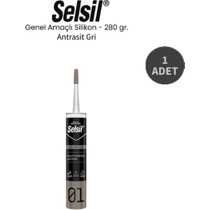 Genel Amaçlı Antrasit Gri Silikon 280 Gr.