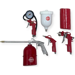 6 Parça Hava Kompresör Tabanca Seti - Profesyonel ve Hobi Kullanımına Uygun