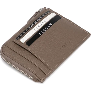 Bej Hakiki Deri Unisex Kredi Kartlık - S1KK00000265-B73