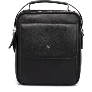 Siyah Hakiki Deri Erkek Çapraz Askılı Çanta - S1AC00021399-A6F