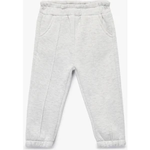 Nervürlü Cep Detaylı Beli Lastikli Jogger Eşofman Altı