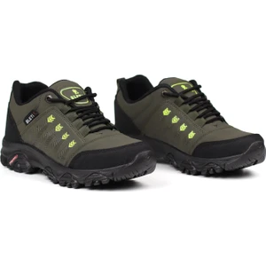 Erkek Haki Outdoor Trekking Ayakkabı Kaymaz Taban Suya Dayanıklı Hafif Rahat Günlük Yürüyüş ve Dağ Spor Ayakkabısı