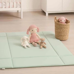 Bebek Oyun Matı - Çocuk Oyun Matı - 75x100cm Mint Renk