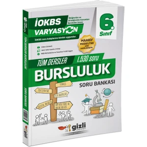 Gizli Yayınları Gizli 6. Sınıf VARYASYON Tüm Dersler Bursluluk Soru Bankası Gizli