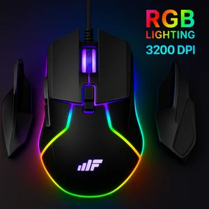 MF Product Strike 0589 Kablolu RGB Led Aydınlatmalı 3200 DPI Gaming Oyuncu Mouse Siyah