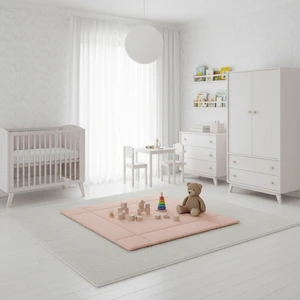 Bebek Oyun Matı - Çocuk Oyun Matı - 75x100cm Somon Renk