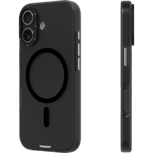 iPhone 17 Uyumlu Kılıf M-Safe Şarj Özellikli Youngkit Hidden Sand Serisi Kapak Siyah