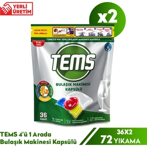 4 Etkili Bulaşık Makinesi Kapsülü 36'lı x 2 Adet 72 Yıkama
