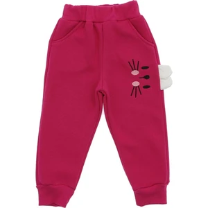 Kedi Nakışlı Üç Iplik Şardonlu Eşofman Alt - Fuşya - 1 - 2  Yaş - ATA30365.0-FUŞYA-1 - 2  Yaş Fuşya