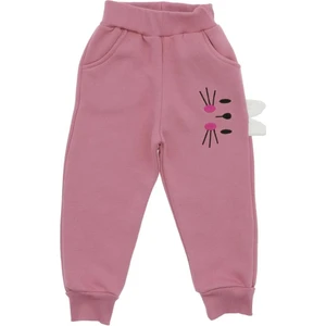 Kedi Nakışlı Üç Iplik Şardonlu Eşofman Alt - Gül Kurusu - 5 - 6 Yaş - ATA30365.0-GÜL Kurus-5 - 6 Yaş Gül Kurusu