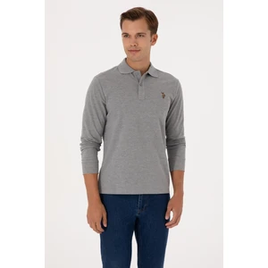 U.s. Polo Assn. Erkek Gri Melanj Sweatshirt 50313772-VR086