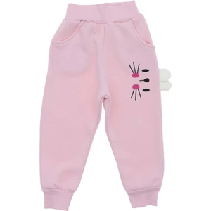 Kedi Nakışlı Üç Iplik Şardonlu Eşofman Alt - Pembe - 5 - 6 Yaş - ATA30365.0-PEMBE-5 - 6 Yaş Pembe