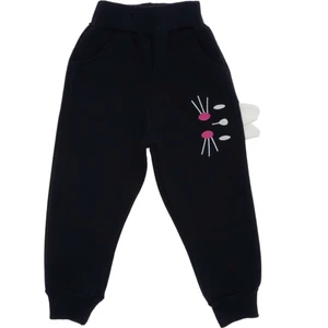 Kedi Nakışlı Üç Iplik Şardonlu Eşofman Alt - Lacivert - 4 - 5 Yaş - ATA30365.0-SIYAH-4 - 5 Yaş Lacivert