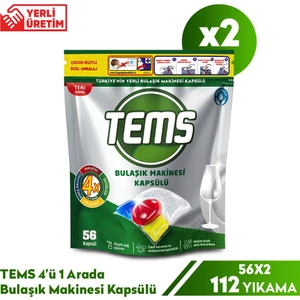 4 Etkili Bulaşık Makinesi Kapsül Deterjanı 2 x 56 Adet - 112 Yıkama