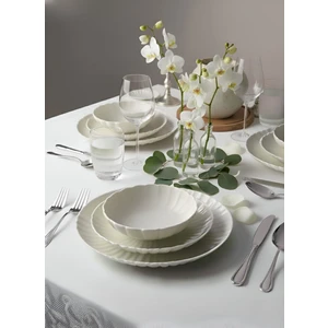 Kütahya Porselen Bone Luz Form 12 Parça 4 Kişilik Yemek Takımı