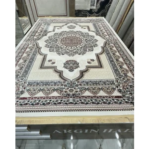 Etnik Desen Halı Beyaz Renk Argın Halı