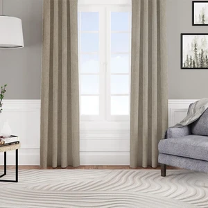 Fon Perde Özel Ölçüye Uygun Kadifemsi Pilesiz Bohem Salon Otel Oturma Çocuk Odası Tek Kanat Yeşil