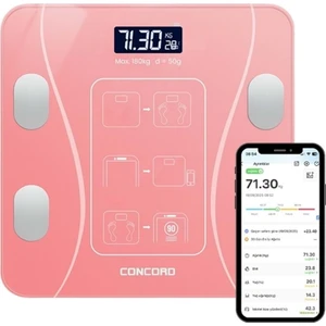 C-W01 Bluetooth Akıllı Dijital Baskül Pembe