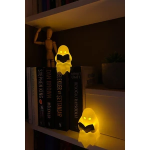 Novatech İnovasyon Kitap Okuyan Hayalet Figürü 2’li Pilli Mum ile Kullanım Masaüstü Obje Dekoratif Figür Halloween Dekoru