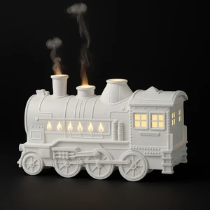 Tren Tasarımlı LED Işıklı Hava Nemlendirici | Aromaterapi Difüzörü & Buhar Makinesi – Sessiz Çalışma