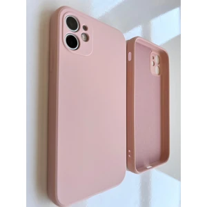 Iphone 11 ile Uyumlu Köşeli Kalıp ( 12 Görünümlü) Logosuz Lansman Içi Kadife Esnek Silikon Kılıf
