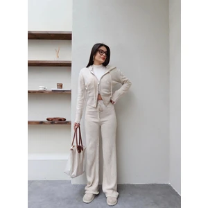 Çift Fermuarlı Triko Takım