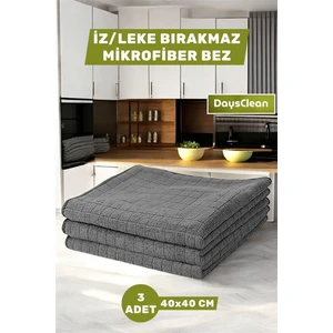3'lü Mikrofiber Temizlik Bezi | Mutfak Cam Araba Temizlik Bezi | 40X40 | Leke ve Koku Yapmaz