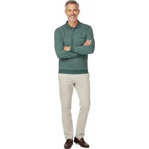 Erkek Kışlık Polo Yaka Kazak Pamuklu Örme Klasik Kırçıllı Selanik Düğmeli Fleto Cepli Rahat