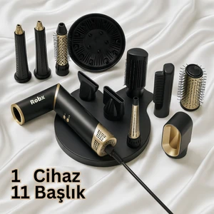 818  11 Başlık Multi Styler Hava Üflemeli Saç Şekillendirme Kurutma Çok Fonksiyonlu Ultra Set