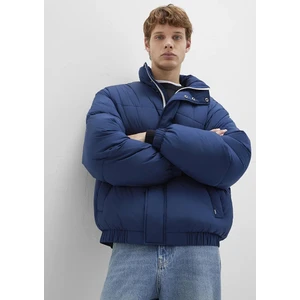 Dik Yaka Mavi Şişme Mont 0110609-89353