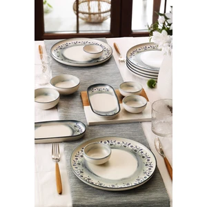 Kütahya Porselen Indigo Bloom 14 Parça 6 Kişilik Kahvaltı Takımı