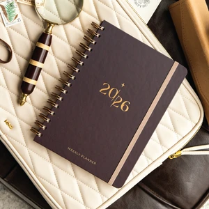 2026 A5 Spiralli Haftalık Ajanda 12 Aylık - Kahverengi