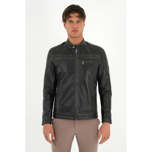 Tyler Siyah Erkek Deri Mont