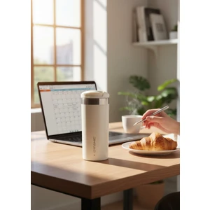 Paslanmaz Çelik Termos Siyah/krem 350ML