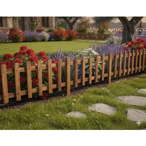 Ahşap Bahçe Çiti Kazıklı 120*40