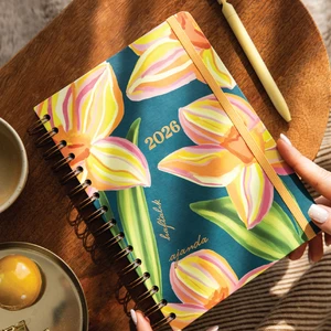 2026 A5 Spiralli Haftalık Ajanda 12 Aylık - Çiçek