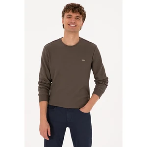 U.s. Polo Assn. Erkek Vizon Sweatshirt 50316304-VR052